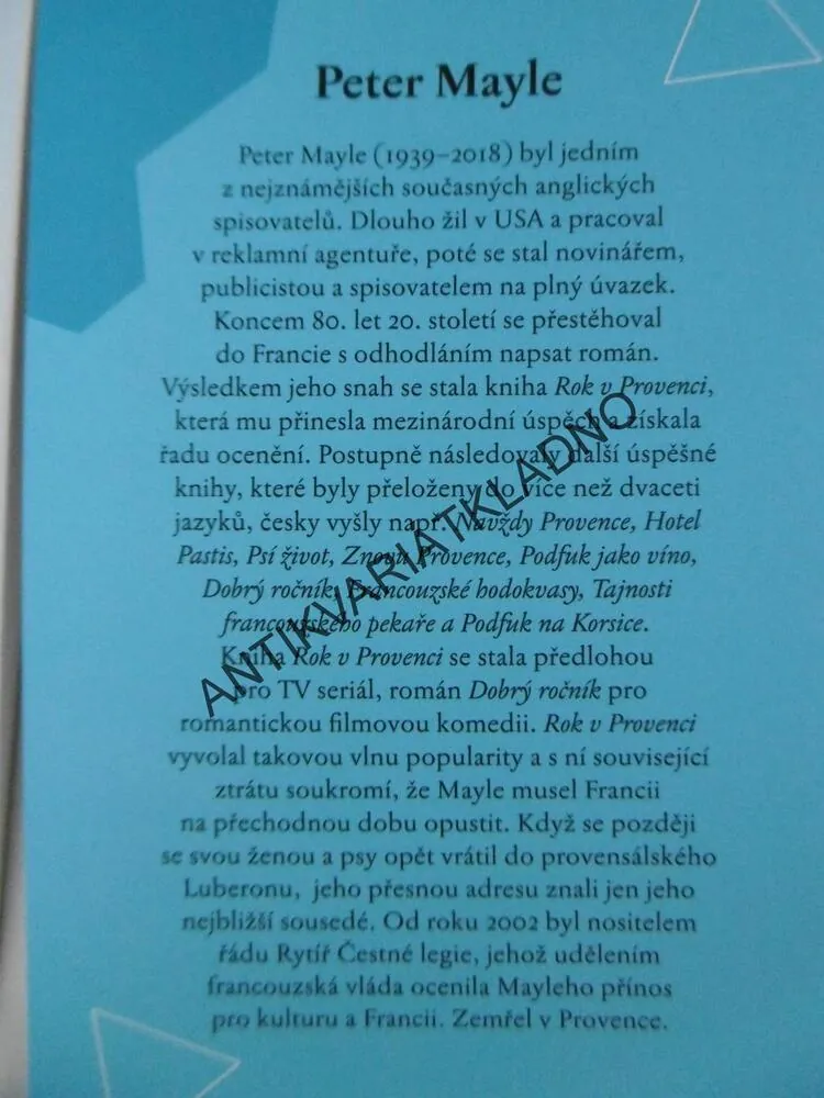 HONBA ZA CÉZANNEM, PETER MAYLE, **an