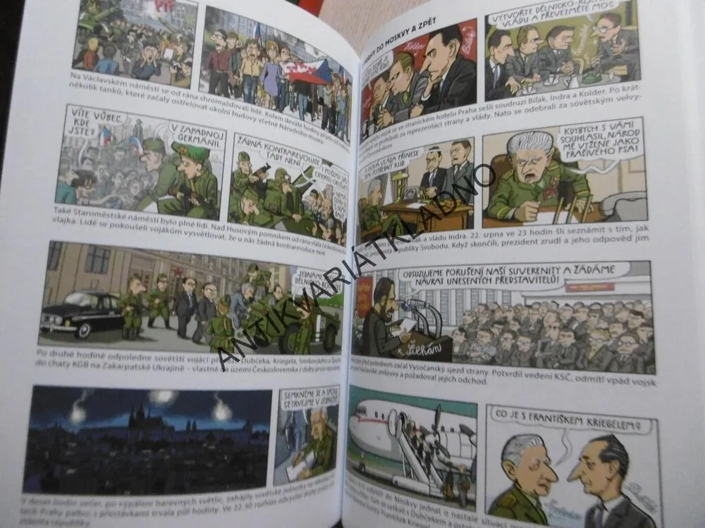 OBRÁZKY Z MODERNÍCH ČESKOSLOVENSKÝCH DĚJIN, KOMIKS,HISTORIE,ČERNÝ, FIBRICH, **an