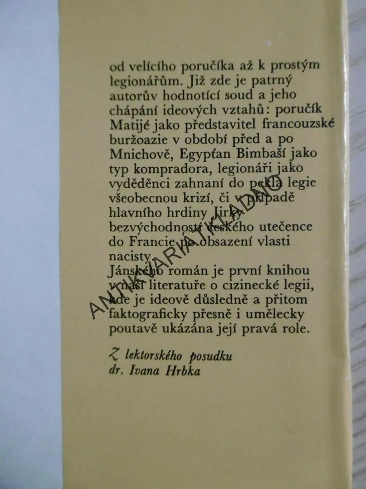 PEVNOST V POUŠTI, FILIP JÁNSKÝ, **an