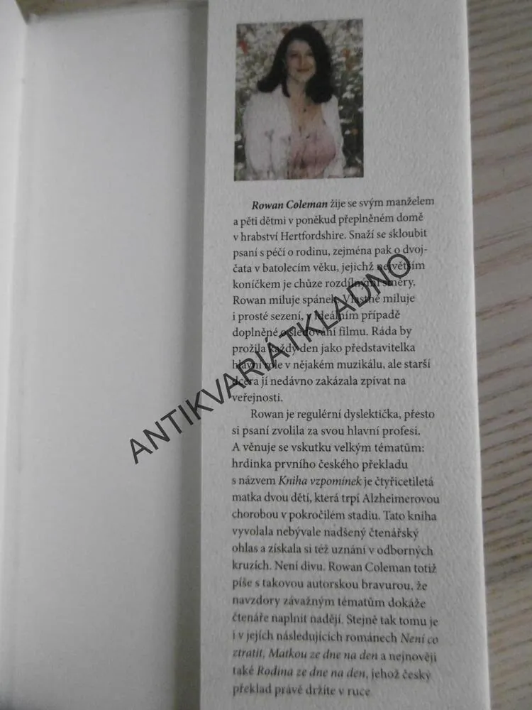 RODINA ZE DNE NA DEN, ROWAN COLEMAN, **an