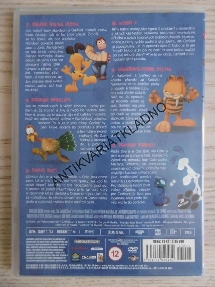GARFIELD SHOW, KOČIČÍ PAST, DVD FILM