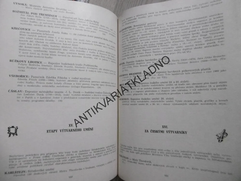 ESTETICKOVÝCHOVNÉ VÝLETY VE STŘEDOČESKÉM KRAJI, 1987,  **an 