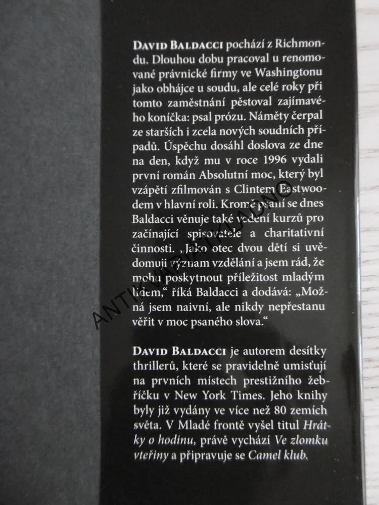 VE ZLOMKU VTEŘINY, DAVID BALDACCI, **an