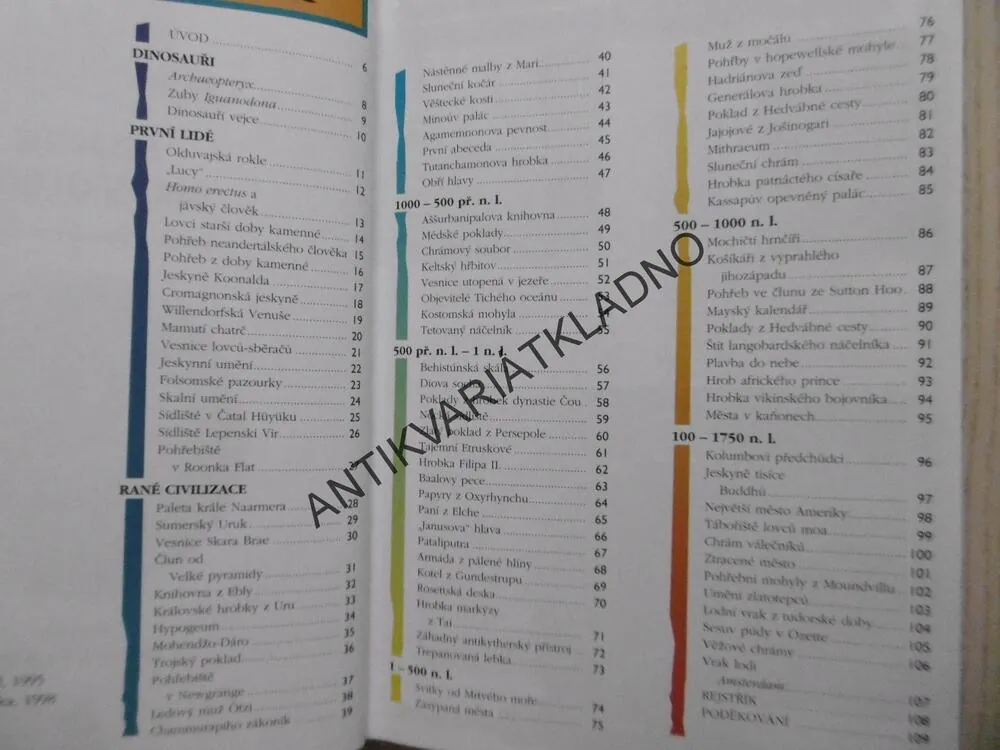 300 NEJ..., ARCHEOLOGIE, LÉKAŘSKÉ OBJEVY, KATASTROFY, **an