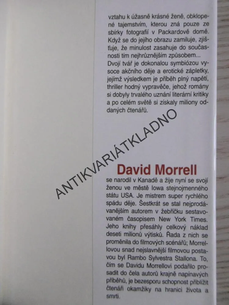 DVOJÍ TVÁŘ, DAVID MORRELL, **an
