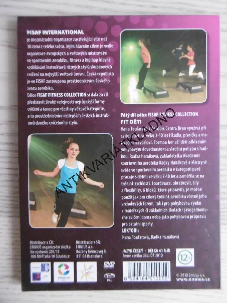 FIT DĚTI, FISAF FITNESS, 5., CVIČENÍ, DVD FILM
