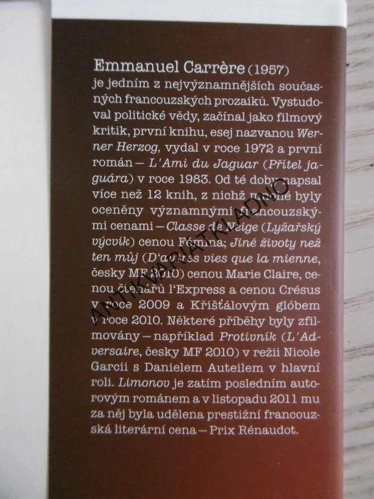 LIMONOV, DENÍK ZTROSKOTANCE, EMMANUEL CARRÉRE, **an