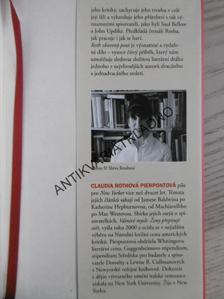 ROTH ZBAVENÝ POUT, AUTOR A JEHO DÍLO, CLAUDIA ROTHOVÁ PIERPONTOVÁ, **an