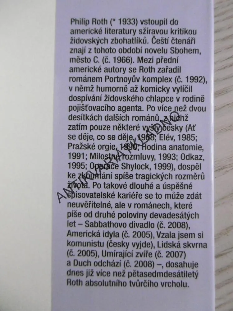 JAKO KAŽDÝ ČLOVĚK, PHILIP ROTH, **an