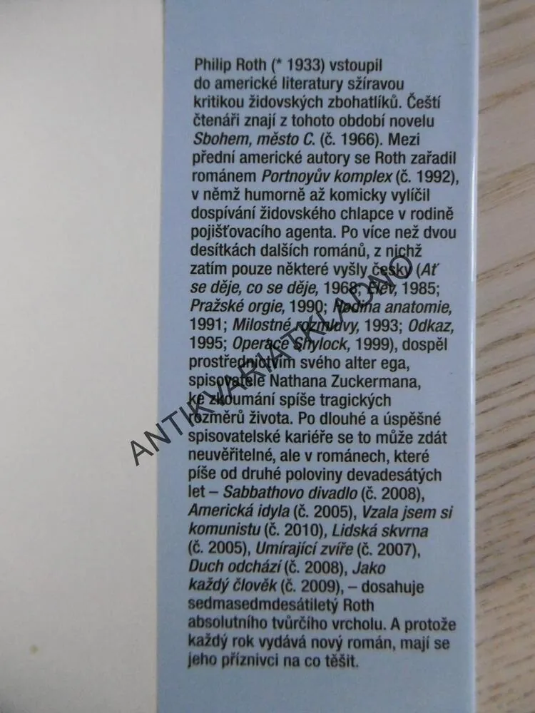DRUHÝ ŽIVOT, PHILIP ROTH, **an