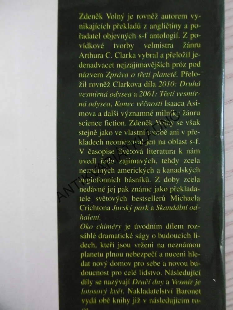 OKO CHIMÉRY, ZDENĚK VOLNÝ, **an