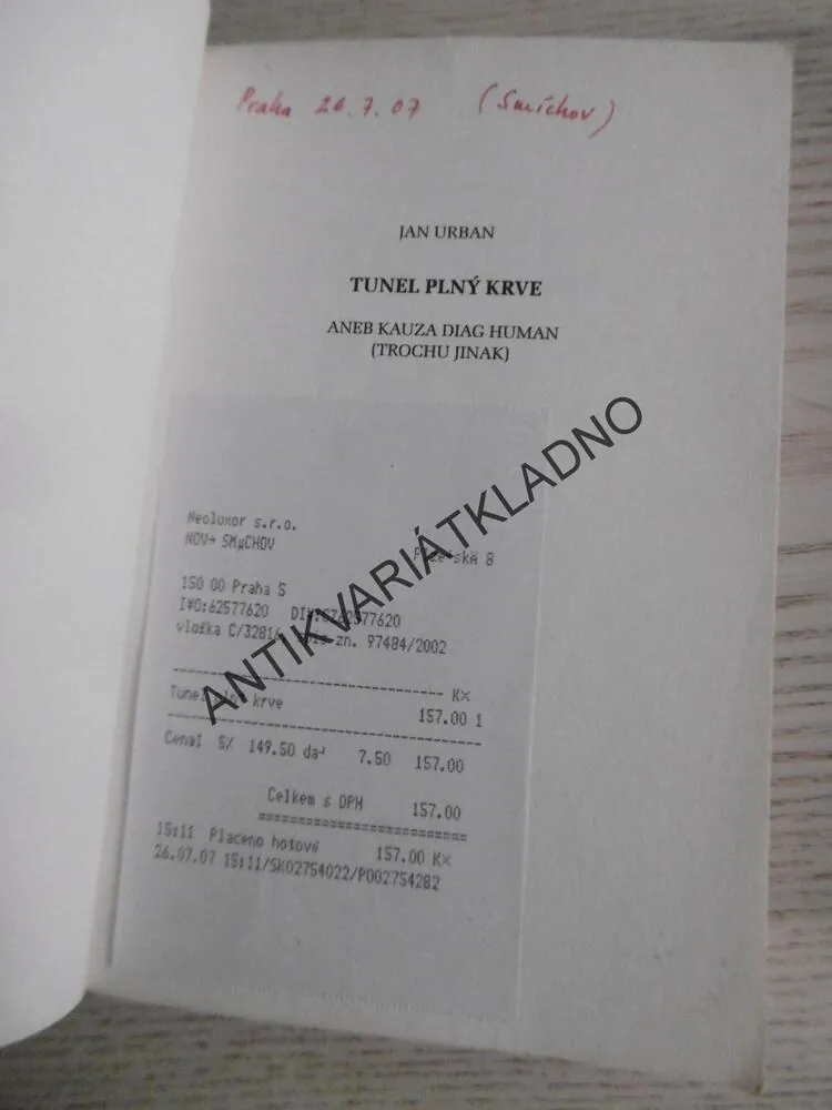 TUNEL PLNÝ KRVE ANEB KAUZA DIAG HUMAN (TROCHU JINAK), JAN URBAN, **an