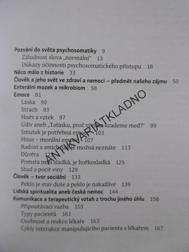 PSYCHOSOMATICKÁ PRVOUKA, RADKIN HONZÁK, **an