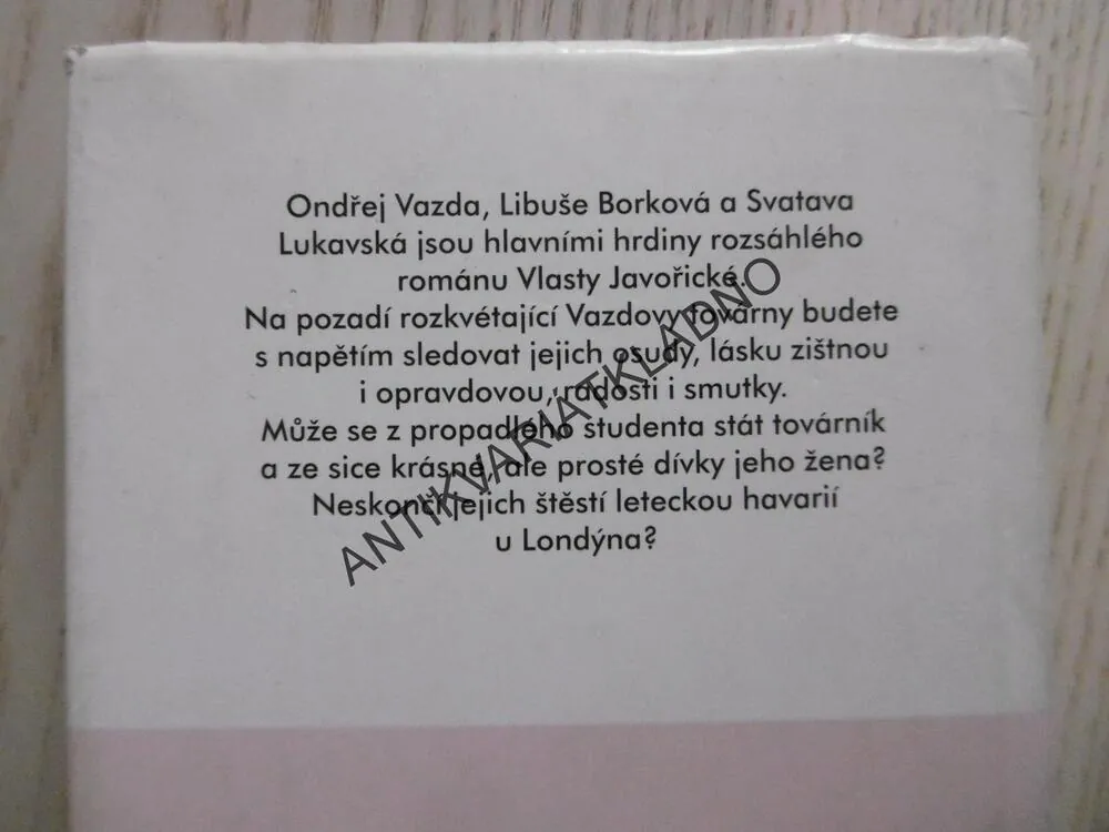 LÁSKA ONDŘEJE VAZDY, ČÁST DRUHÁ, VLASTA JAVOŘICKÁ, **an