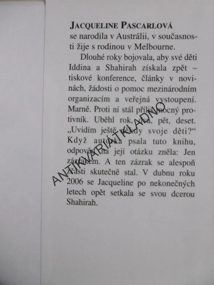 BYLA JSEM PRINCEZNOU, JACQUELINE PASCARLOVÁ, **an