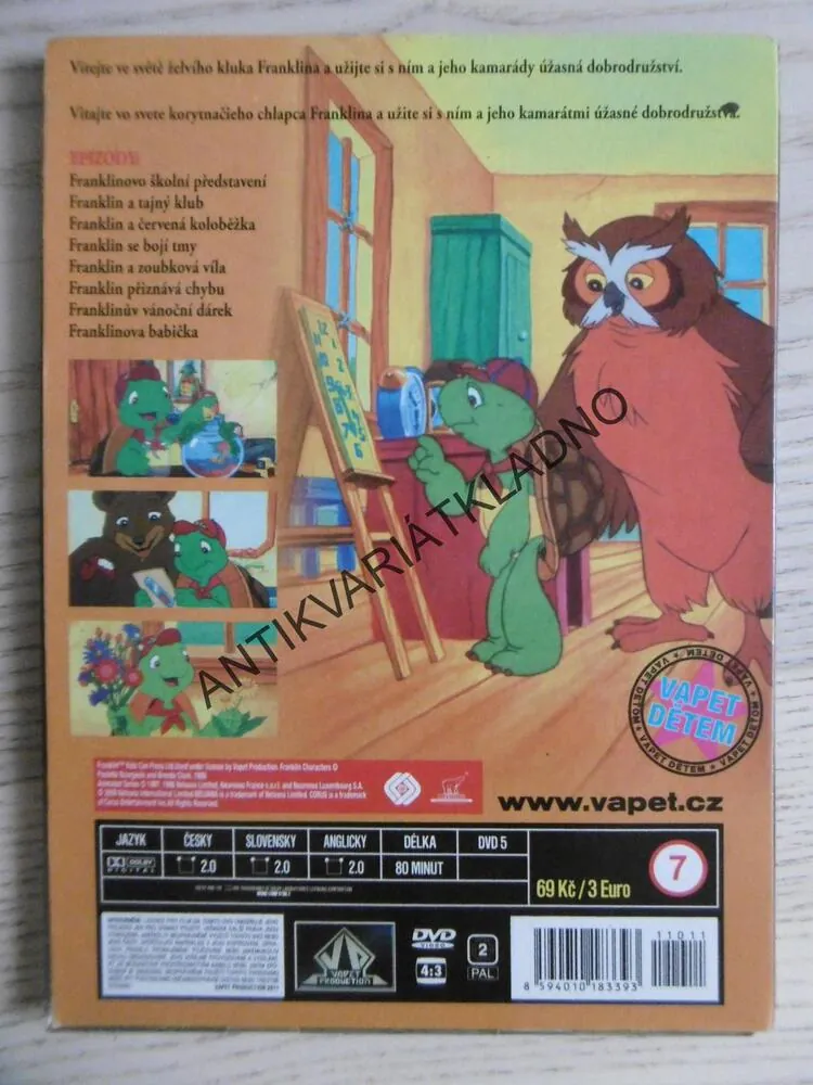 FRANKLIN A JEHO DOBRODRUŽSTVÍ 3, DVD POHÁDKA