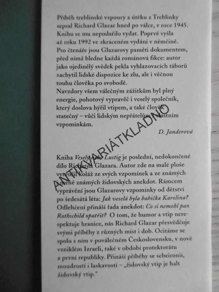 VESELÝ NEBO LUSTIG, RICHARD GLAZAR, **an