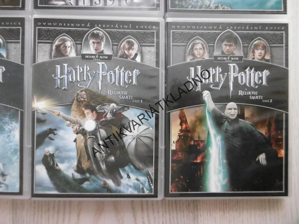 HARRY POTTER, CELÁ SÉRIE 16 DVD, 8 OBALŮ, DVOUDISKOVÉ VERZE, DVD FILM