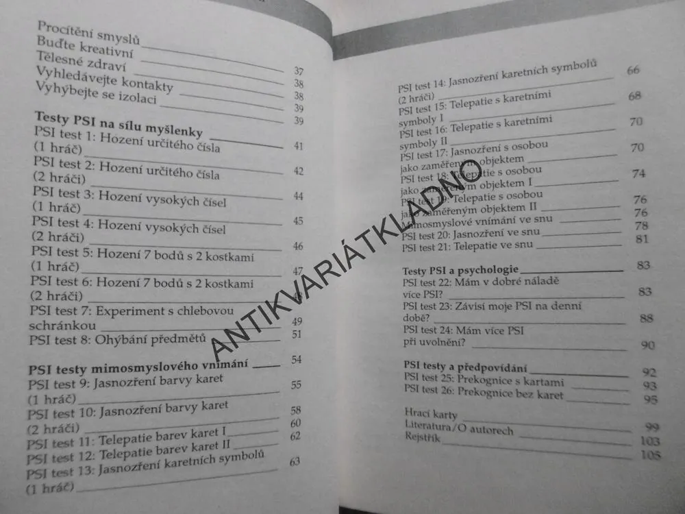 ODHALTE SVÉ PARANORMÁLNÍ SCHOPNOSTI, 30 TESTŮ, MARTIN BENSDORF, KATHARINA RICHTEROVÁ, **an