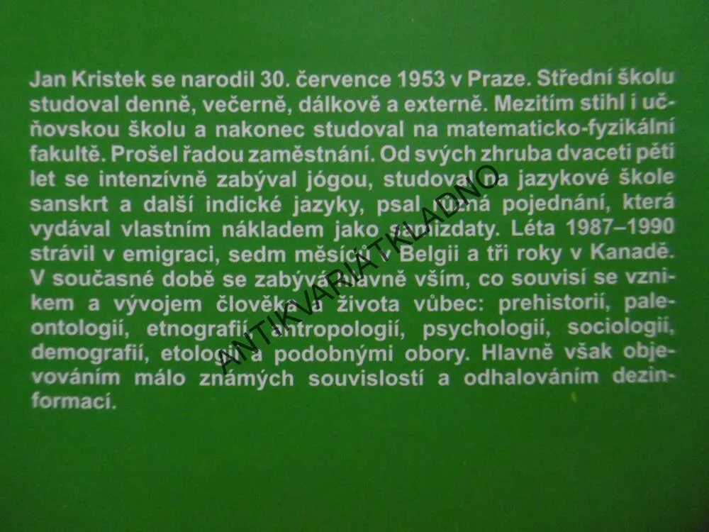 DĚJINY PO ROSWELLU, JAN KRISTEK, **an