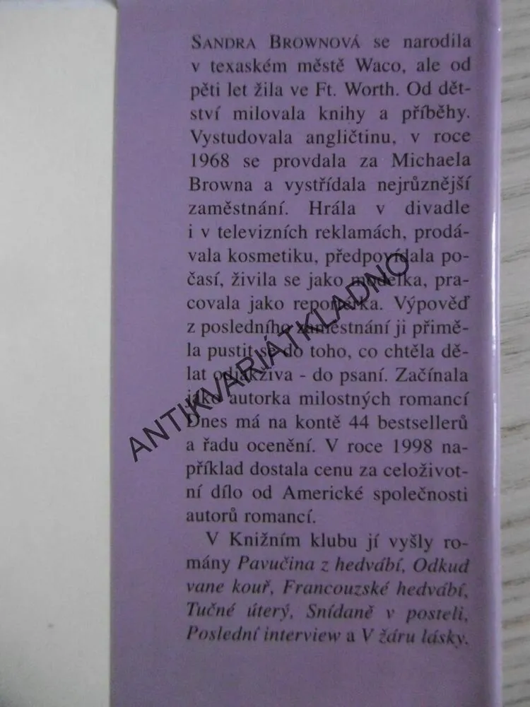 ZÁMĚNA, SANDRA BROWN, **an