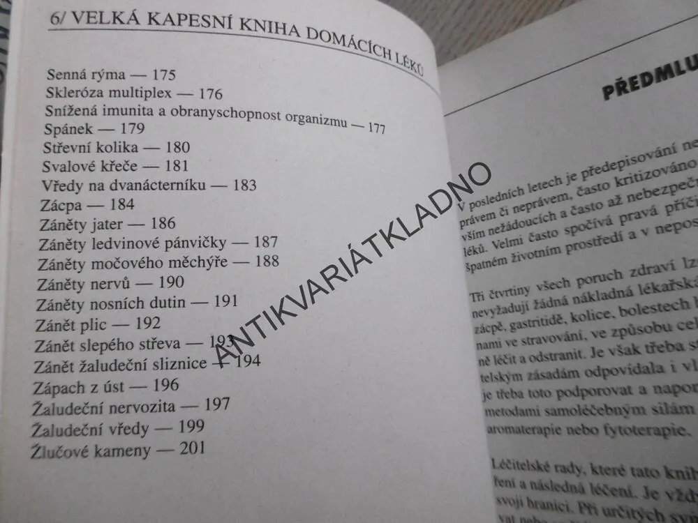 VELKÁ KAPESNÍ KNIHA DOMÁCÍCH LÉKŮ, **an