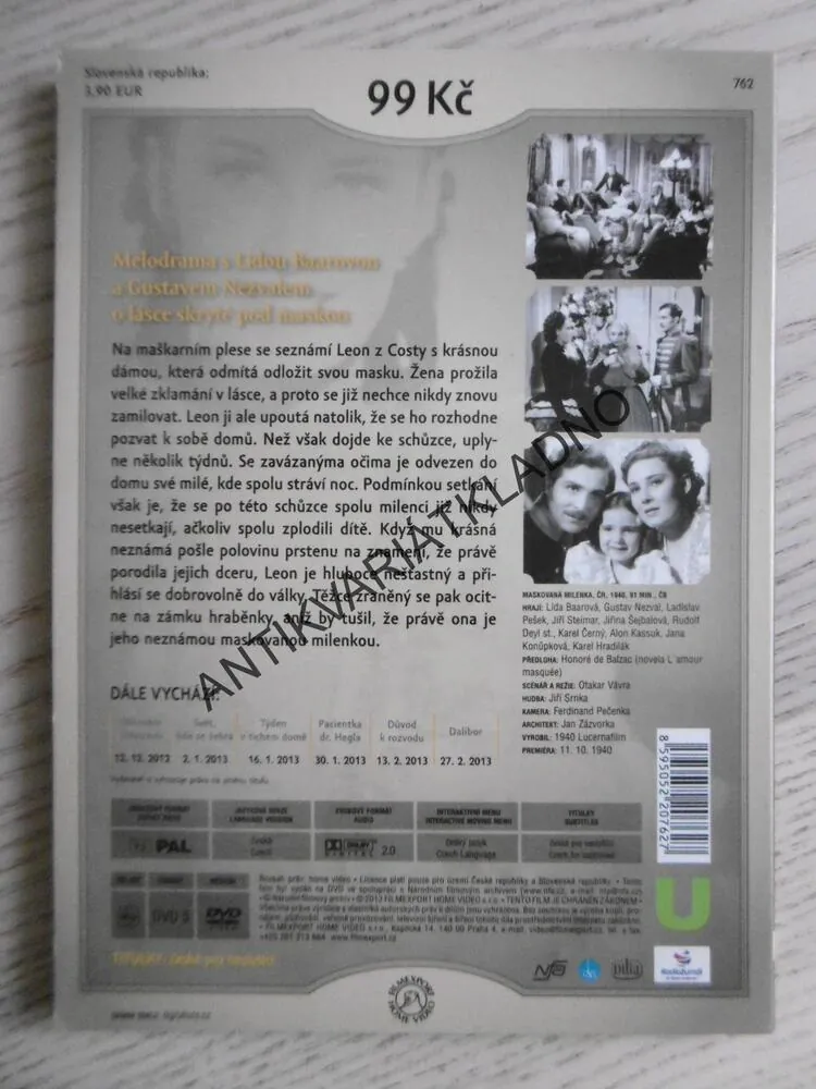 MASKOVANÁ MILENKA, DVD FILM