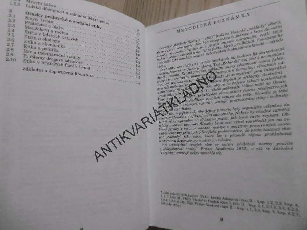 ZÁKLADY FILOSOFIE A ETIKY, ZÁKLADY SPOLEČENSKÝCH VĚD PRO STŘEDNÍ ŠKOLY, LENKA ADAMOVÁ, VLADISLAV DUDÁK, VÁCLAV VENTURA