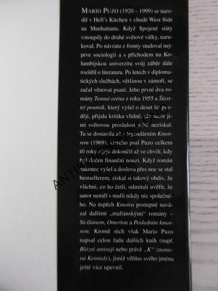 K ZNAMENÁ KENNEDY, MARIO PUZO, **an