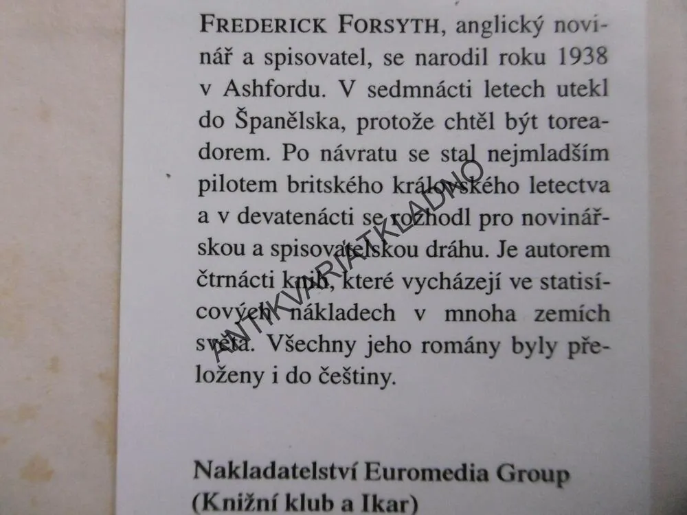 ČTVRTÝ PROTOKOL, FREDERICK FORSYTH, **an