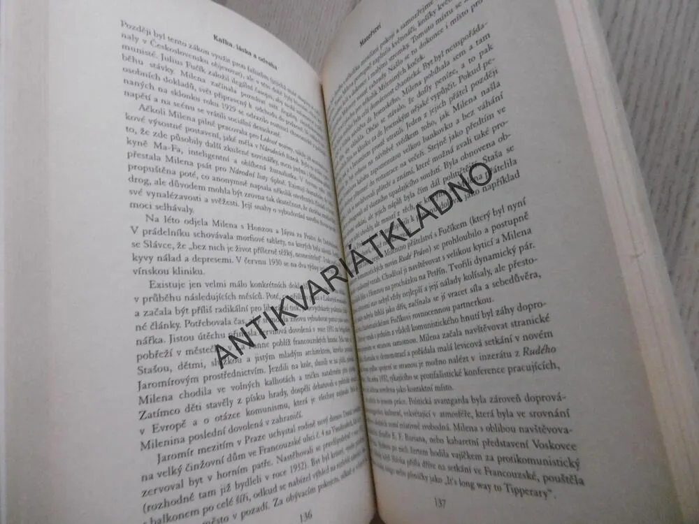 KAFKA, LÁSKA A ODVAHA, ŽIVOT MILENY JESENSKÉ, MARY HOCKADAY, **an