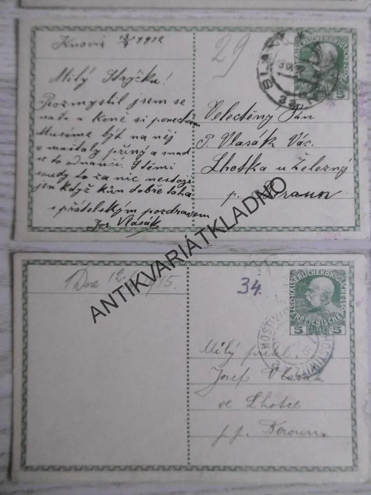 KORESPONDENČNÍ LÍSTEK 17, 1912
