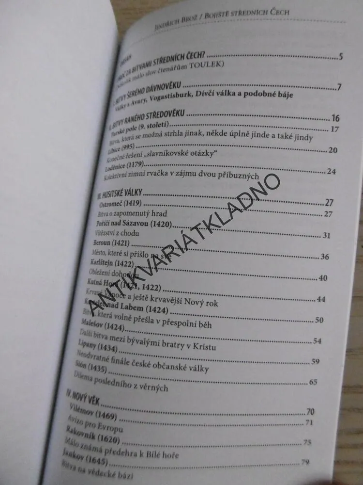 BOJIŠTĚ STŘEDNÍCH ČECH, JINDŘICH BROŽ, **an