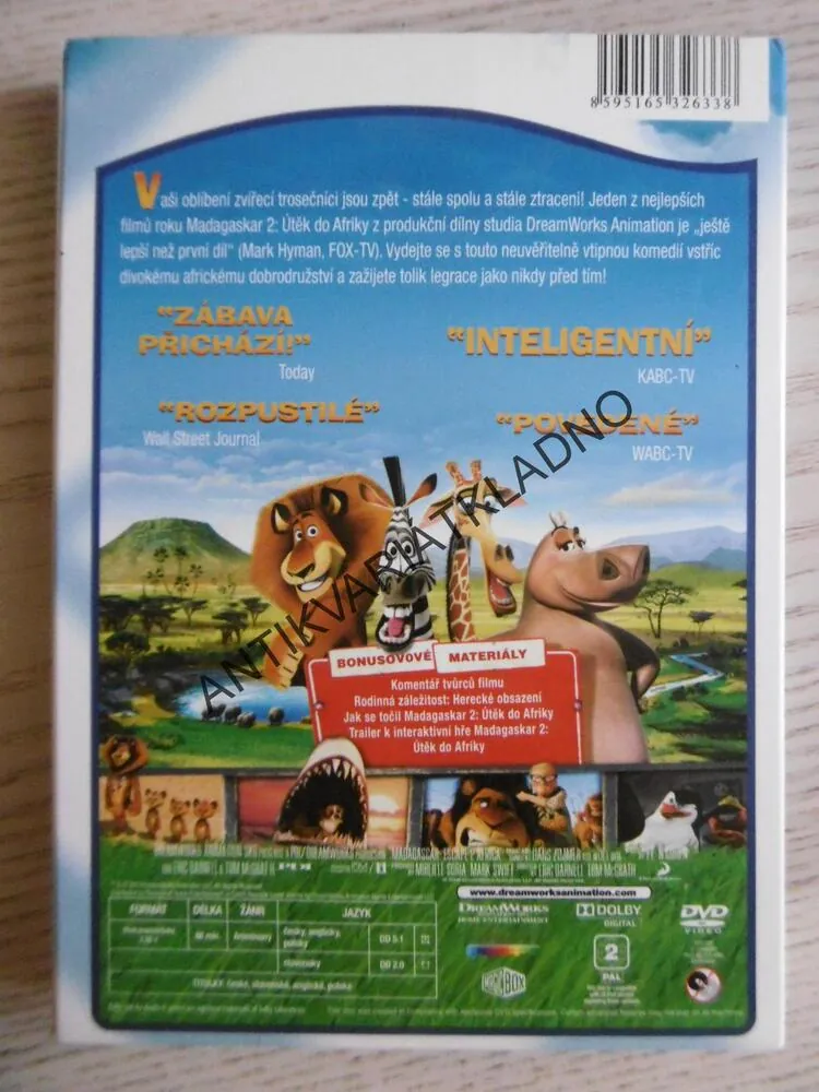 MADAGASKAR 2, DVD FILM