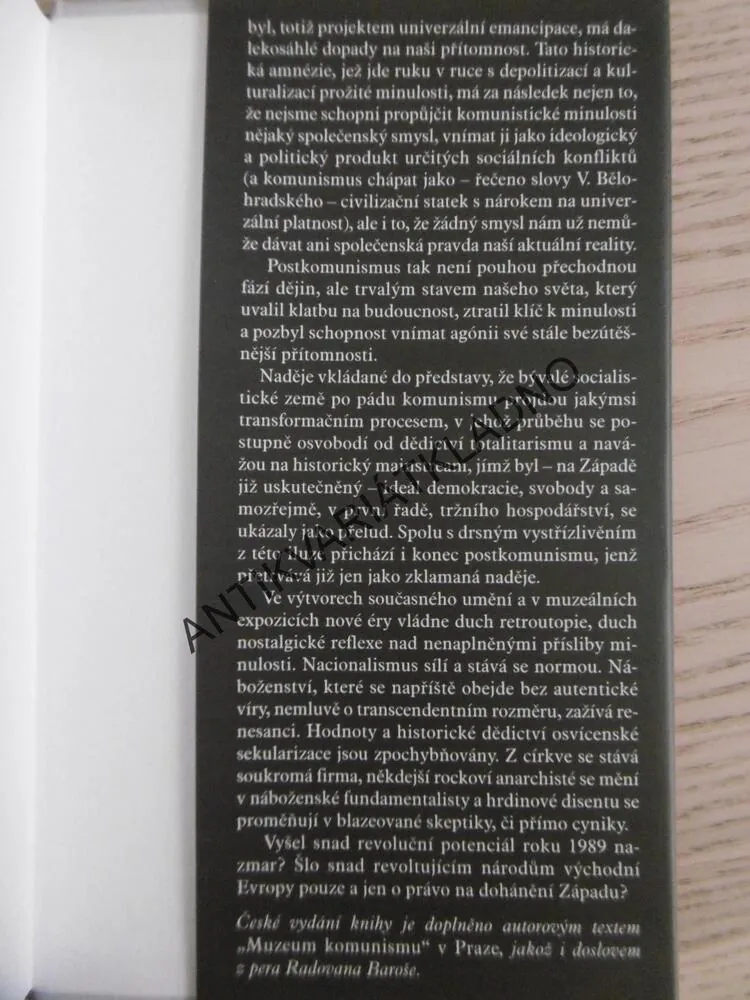 KONEC POSTKOMUNISMU, BORIS BUDEN, **an