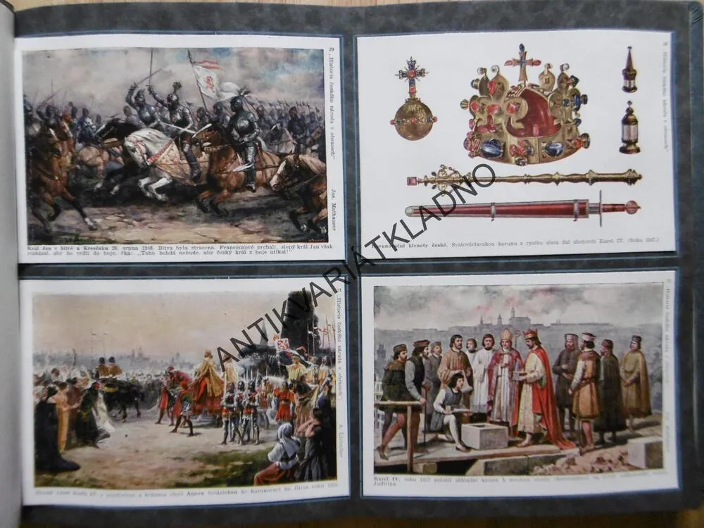 VDĚČNÉMU NÁRODU, HISTORIE ČESKÉHO NÁRODA V OBRAZECH, BROŽÍK, ČERNÝ AJ.