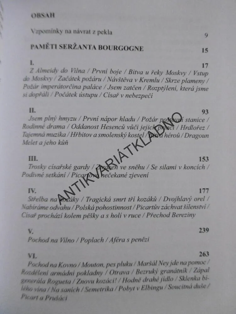 VÁLKA S OHNĚM A ZIMOU, SERŽANT BOURGOGNE, JIŘÍ KOVAŘÍK, **an