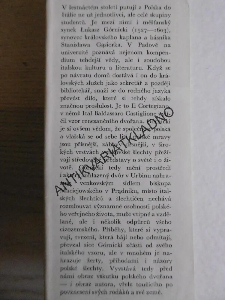 POLSKÝ DVOŘAN, LUKASZ GÓRNICKI, **an