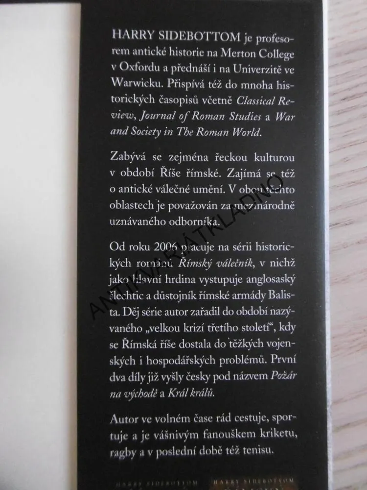 ŘÍMSKÝ VÁLEČNÍK, LEV POUŠTĚ, HARRY SIDEBOTTOM, **an