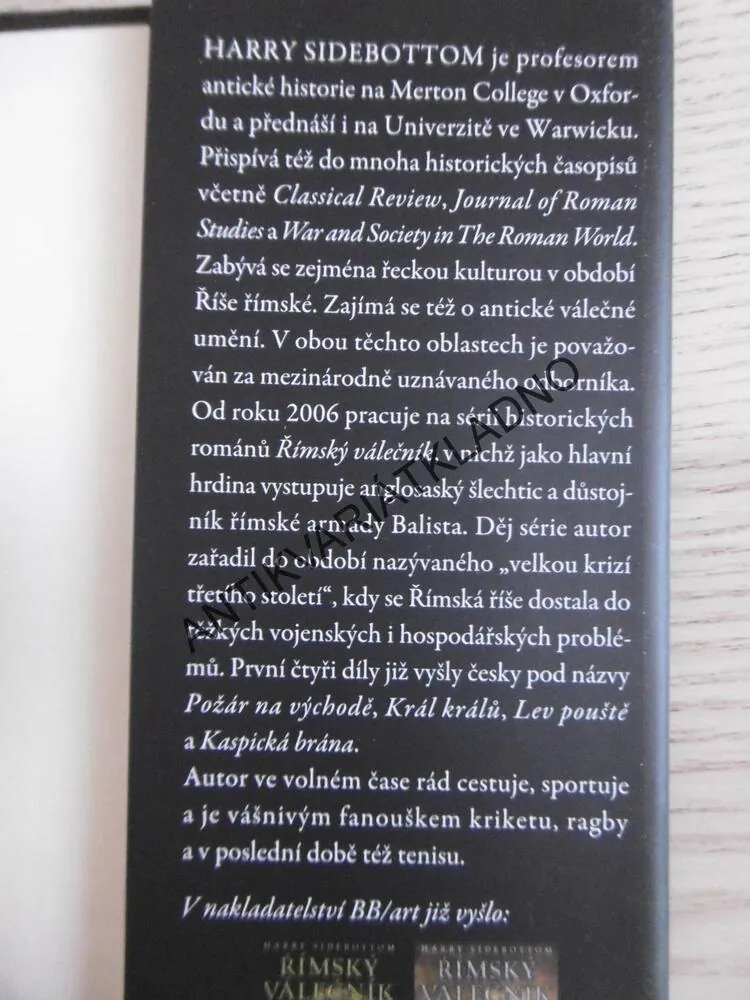 ŘÍMSKÝ VÁLEČNÍK, VLCI SEVERU, HARRY SIDEBOTTOM, **an