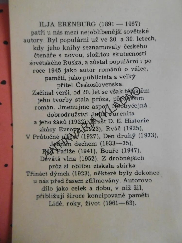 NEOBYČEJNÁ DOBRODRUŽSTVÍ JULIA JURENITA (A JEHO ŽÁKŮ), ILJA ERENBURG, **an