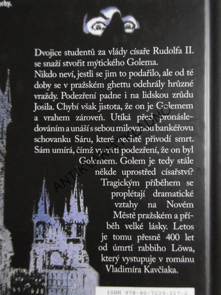 GOLEM A SÁRA, ZÁHADNÉ VRAŽDY V PRAŽSKÉM GHETTU, VLADIMÍR KAVČIAK, **an