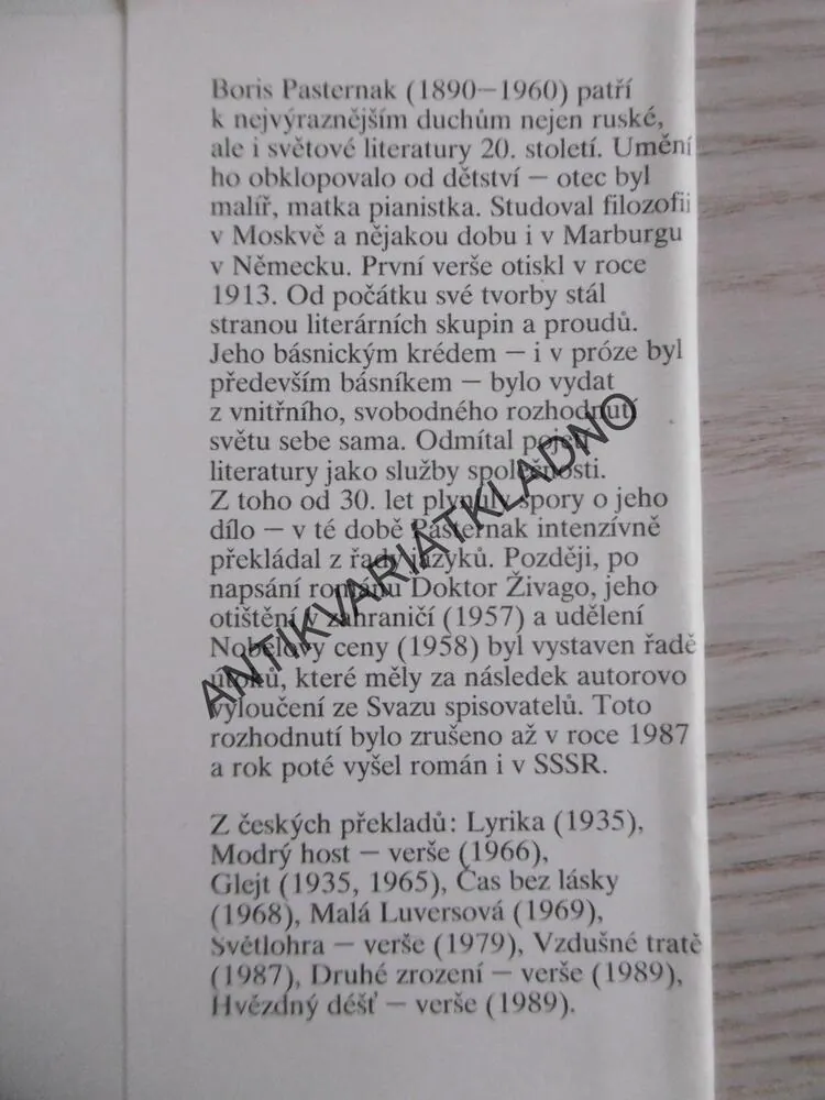 DOKTOR ŽIVAGO, BORIS PASTERNAK, **an