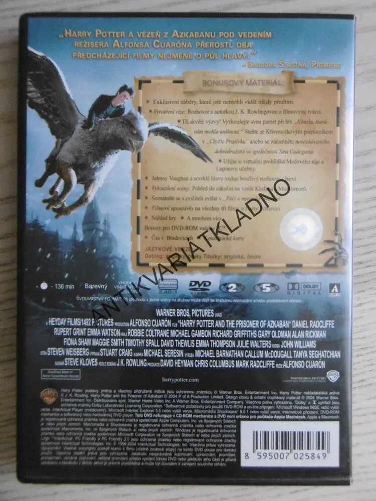 HARRY POTTER A VĚZEŇ Z AZKABANU, DVD FILM