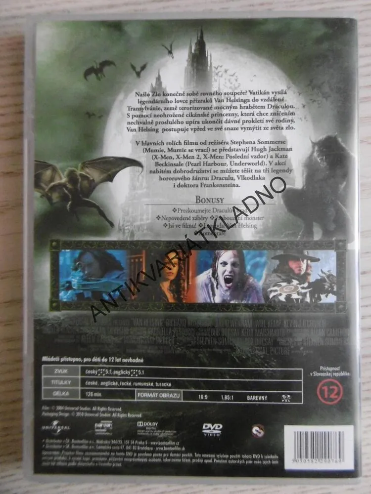 VAN HELSING, DVD FILM