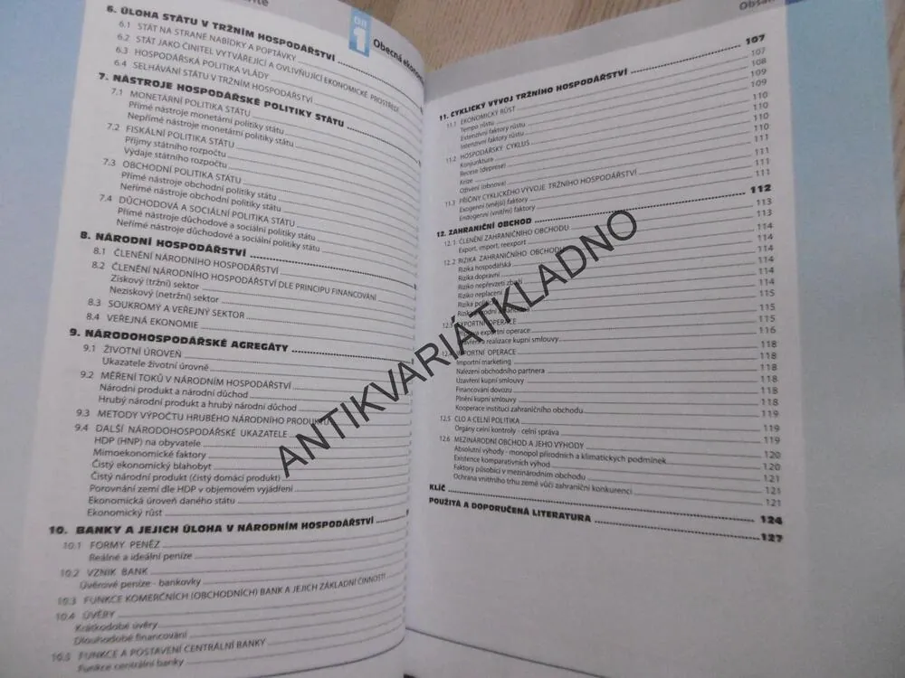 EKONOMIE NEJEN K MATURITĚ, MATURITA, 1. OBECNÁ EKONOMIE