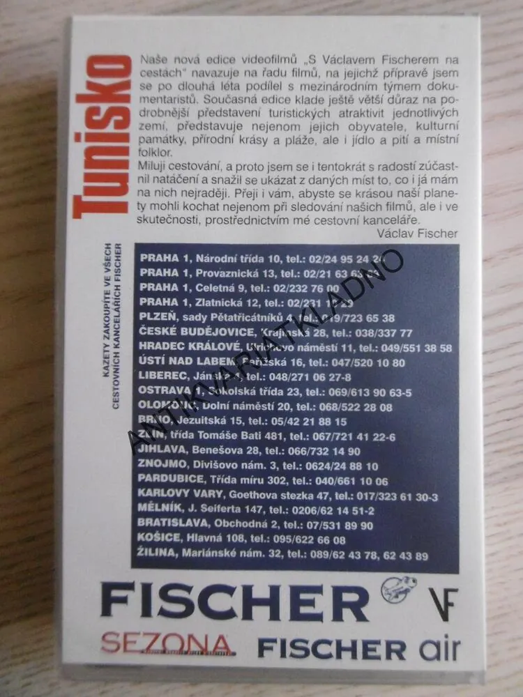 TUNISKO, S VÁCLAVEM FISCHEREM NA CESTÁCH, FISCHER, VHS