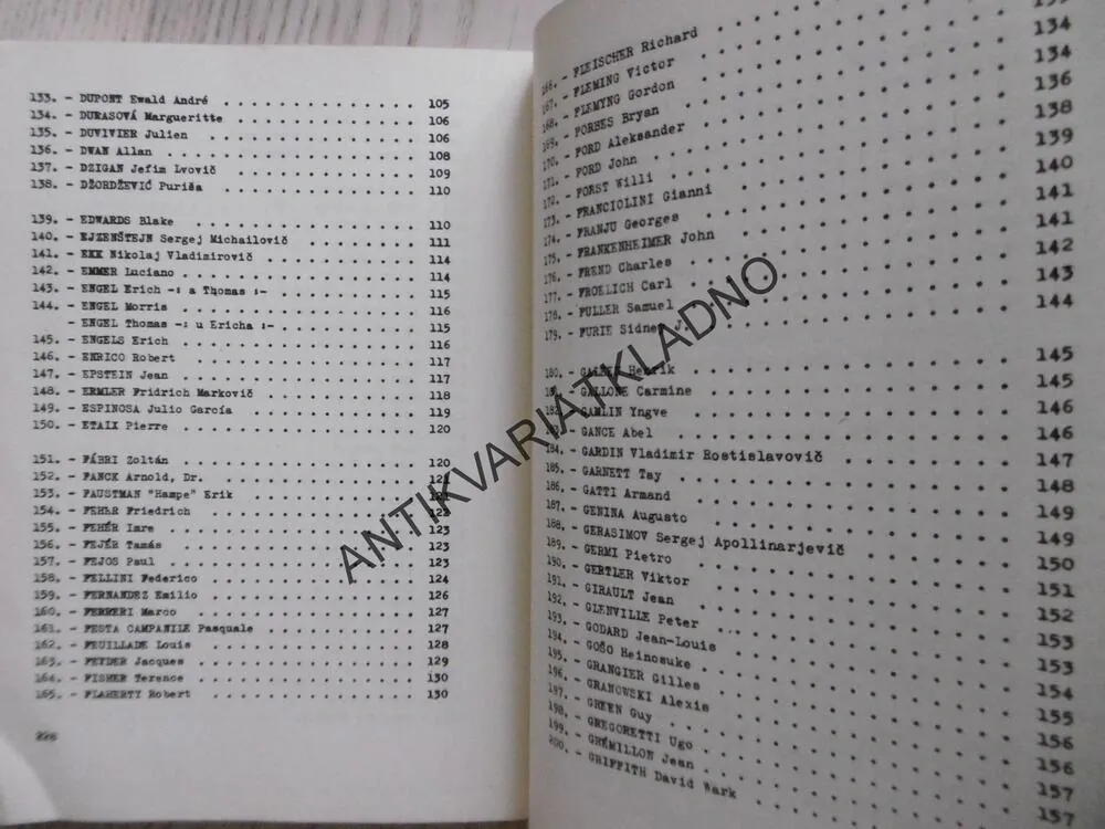 555 PROFILŮ ZAHRANIČNÍCH REŽISÉRU, 1-2., BROŽ, FRÍDA, **an