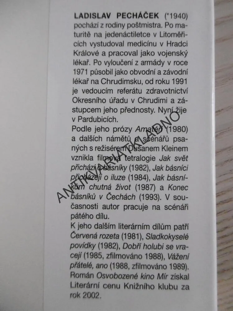 OSVOBOZENÉ KINO MÍR, LADISLAV PECHÁČEK, **an