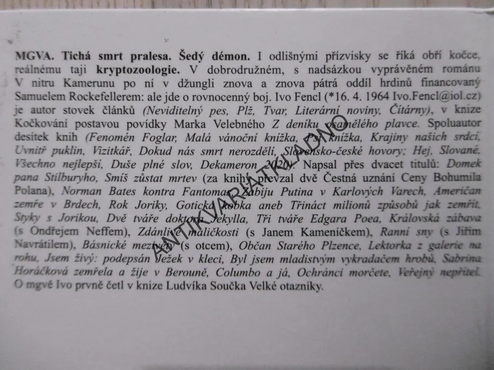 V NITRU KAMERUNU, IVO FENCL, **an